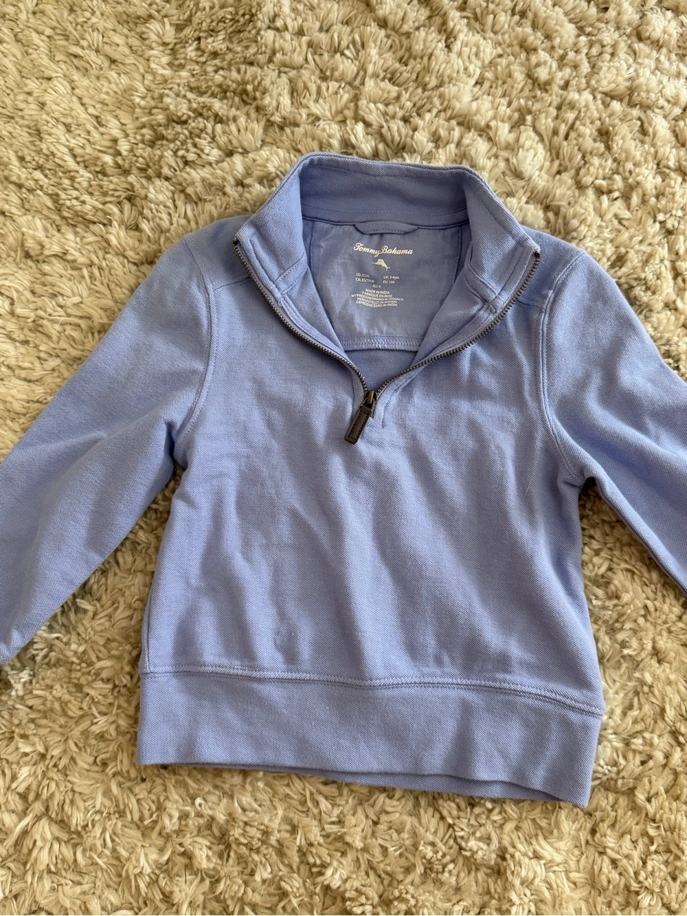 Tommy Bahama Kids Light Lavender Quarter-Zip Sweatshirt